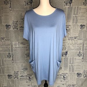 J. Jill Blue Tunic top with front pockets